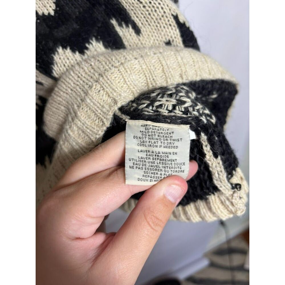 Ralph Lauren Denim & Supply Sweater Women's Large Turtleneck Aztec Silk Western - Picture 6 of 7